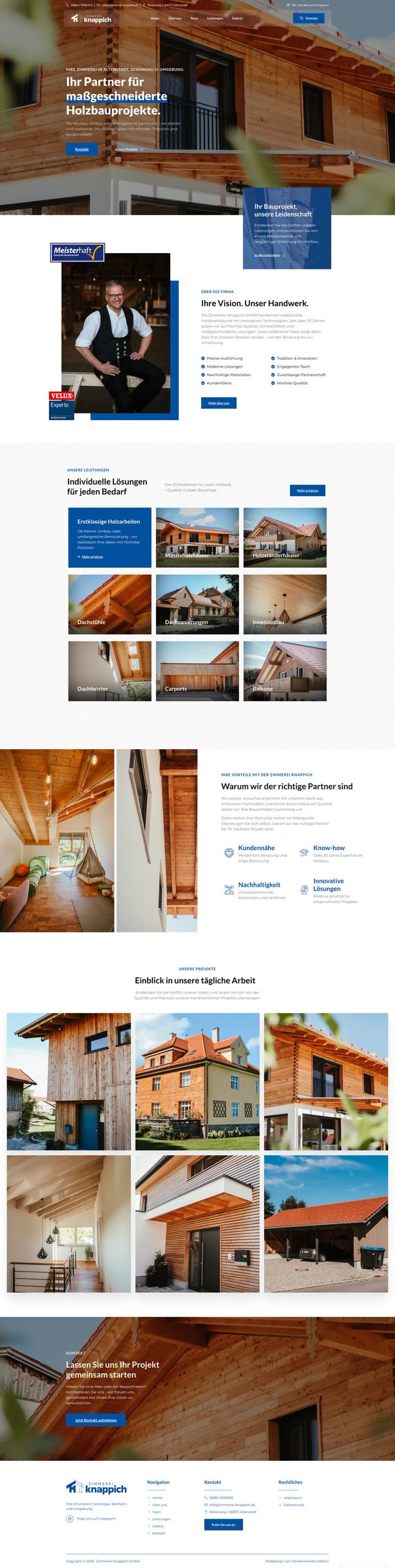 Zimmerei Knappich Website