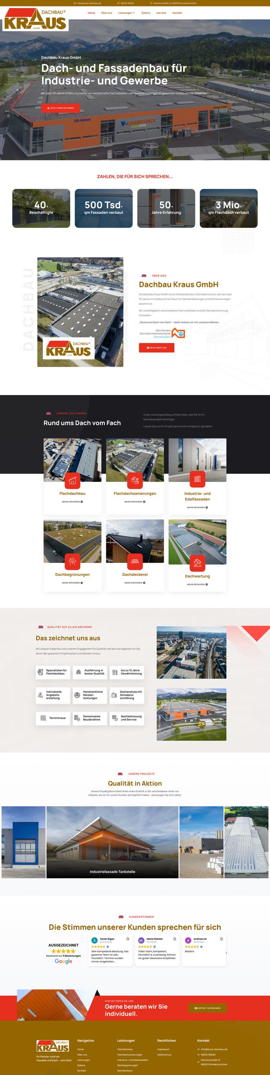Dachbau Kraus Website