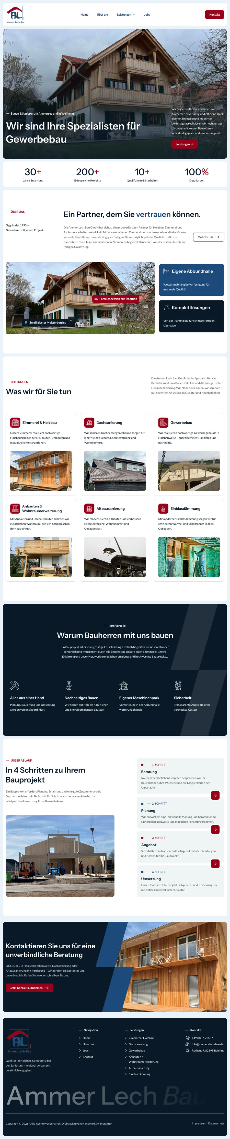 Ammer Lech Bau Website