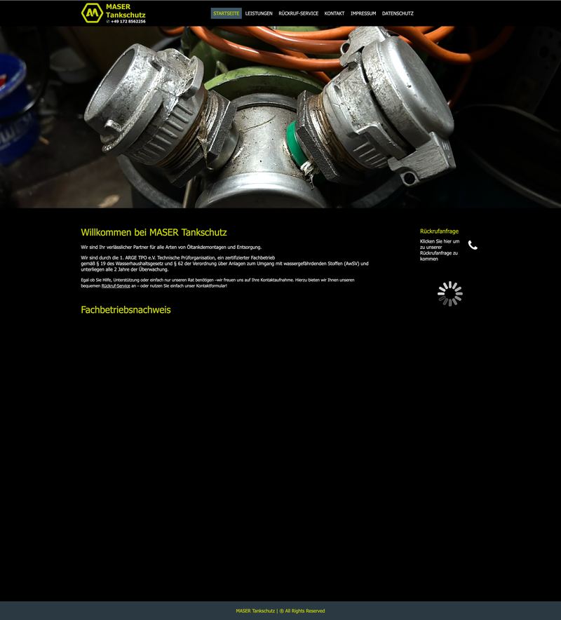 Maser Tankschutz Vorher